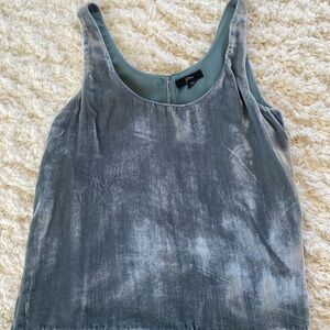 J. Crew Blue Gray Velvet Sleeveless Top 00